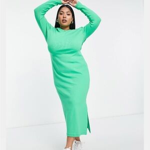 ASOS Bright Green Midi Dress